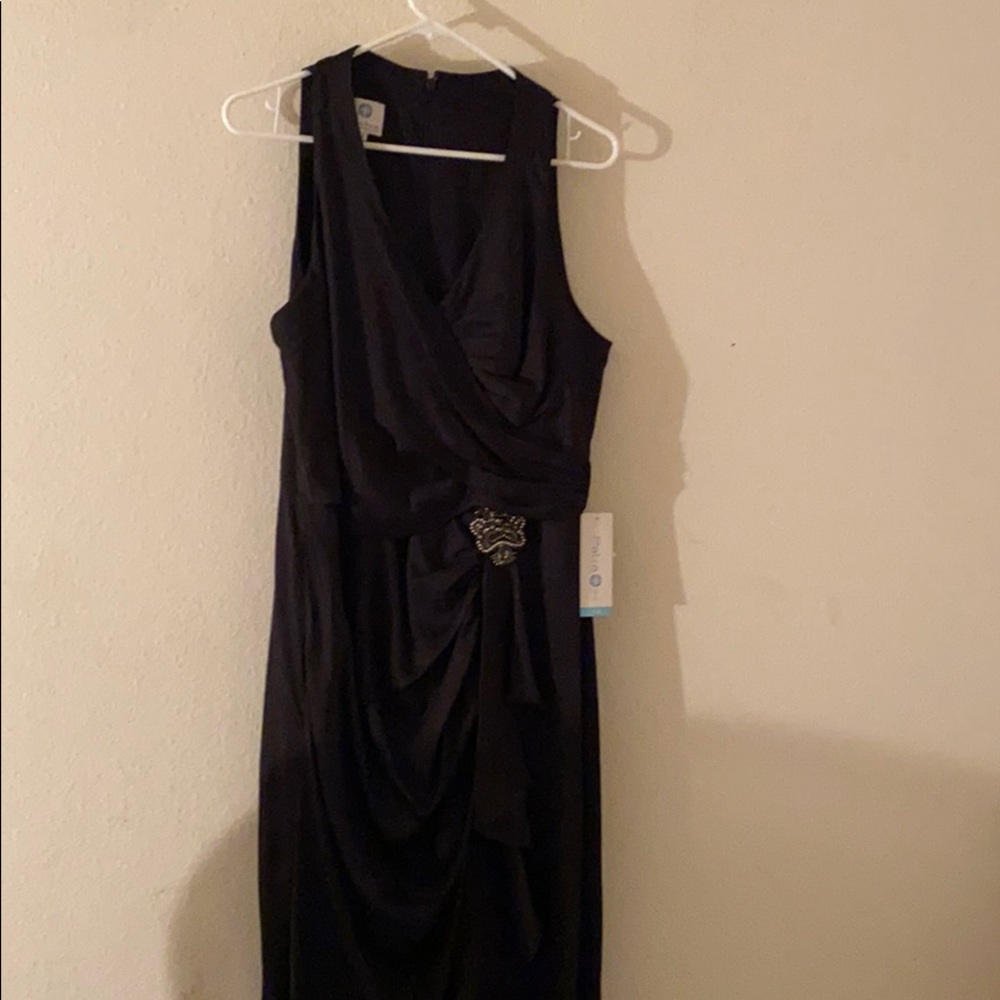 Women’s black chiffon dress